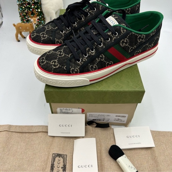 Men’s Gucci 1977 tennis low top sneakers size 10 made in Italy - Picture 3 of 9